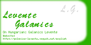 levente galanics business card